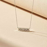 Silver MAMA (Mom) Necklace For Mother's Gold Vermeil (2.5 Micron)
