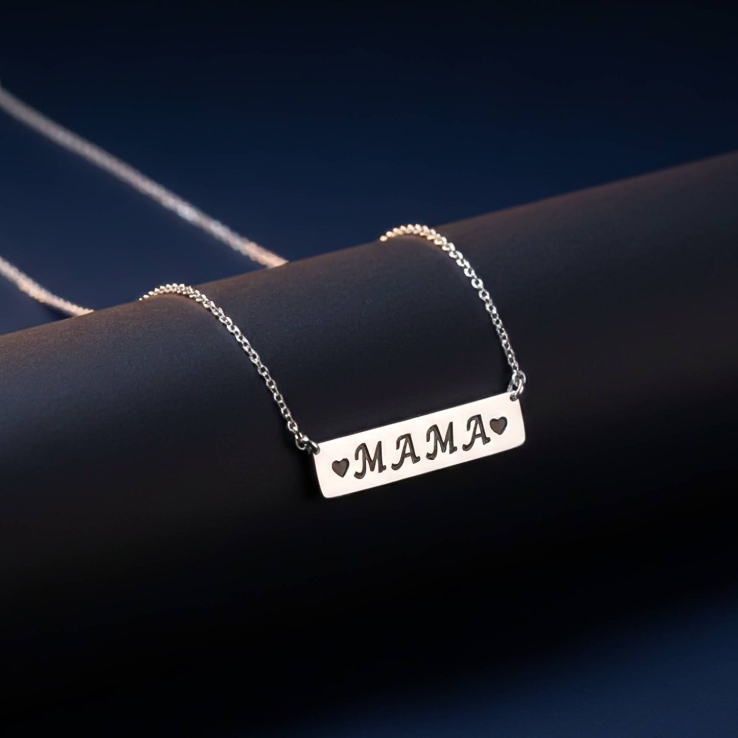 Silver MAMA (Mom) Necklace For Mother's
