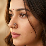 Silver Peacock Nose Pin for Women