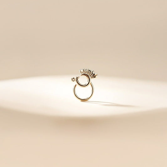 Silver Peacock Nose Pin for Women
