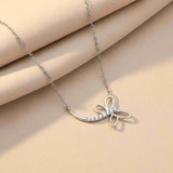 Silver Dragonfly Swiss Zircon Pendant Gold Vermeil (2.5 Micron)