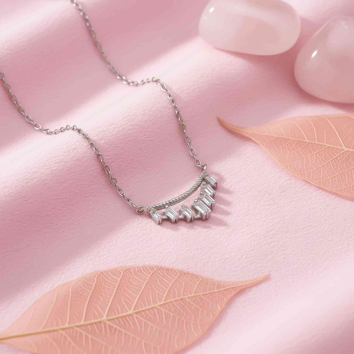 Silver Baguette Design Fancy Pendant