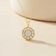 Sterling Silver Round Vintage Pendant For Her Gold Vermeil (2.5 Micron)