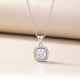 Silver Round Halo Pendant Gold Vermeil (2.5 Micron)