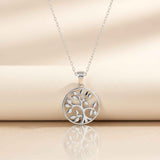 Silver Round Shape Tree Style Silver Pendant Gold Vermeil (2.5 Micron)
