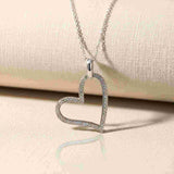 Silver Cubic Zirconia Heart love Pendant Gold Vermeil (2.5 Micron)