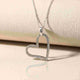 Silver Cubic Zirconia Heart love Pendant Gold Vermeil (2.5 Micron)
