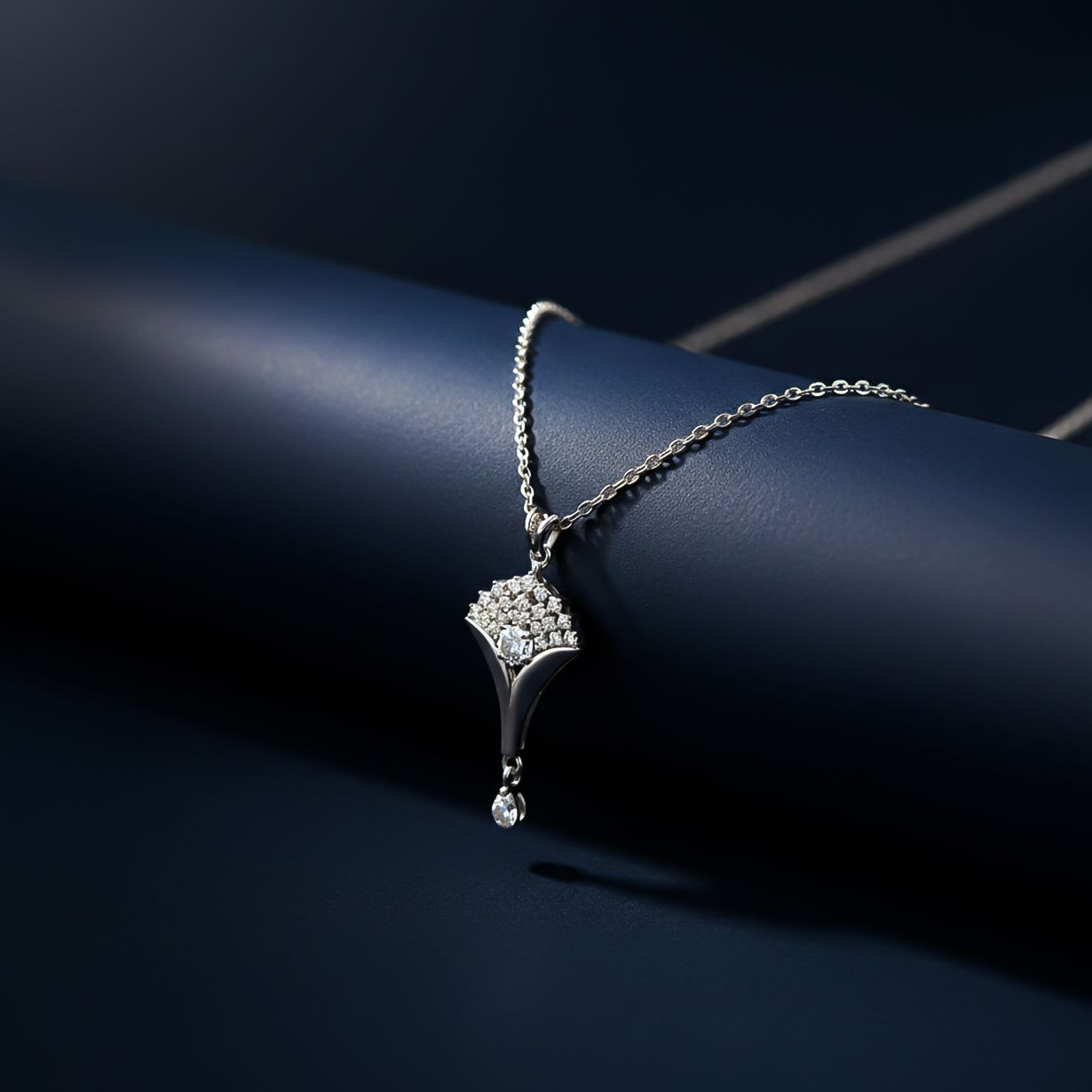 Silver Floral Bouquet Pendant