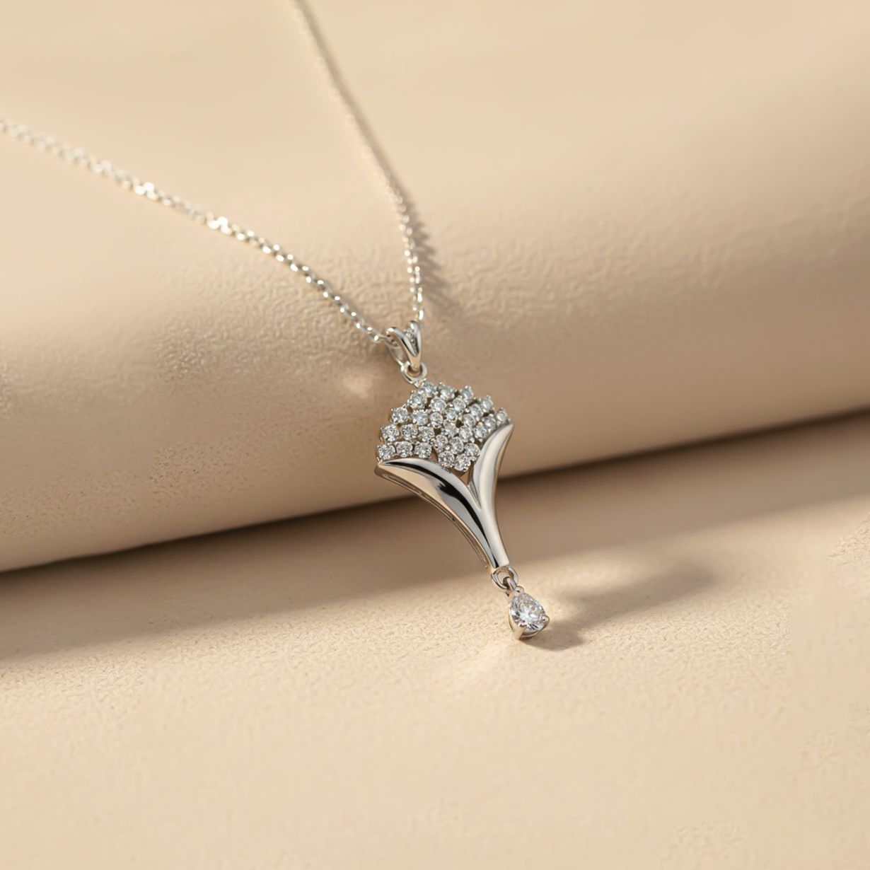 Silver Floral Bouquet Pendant