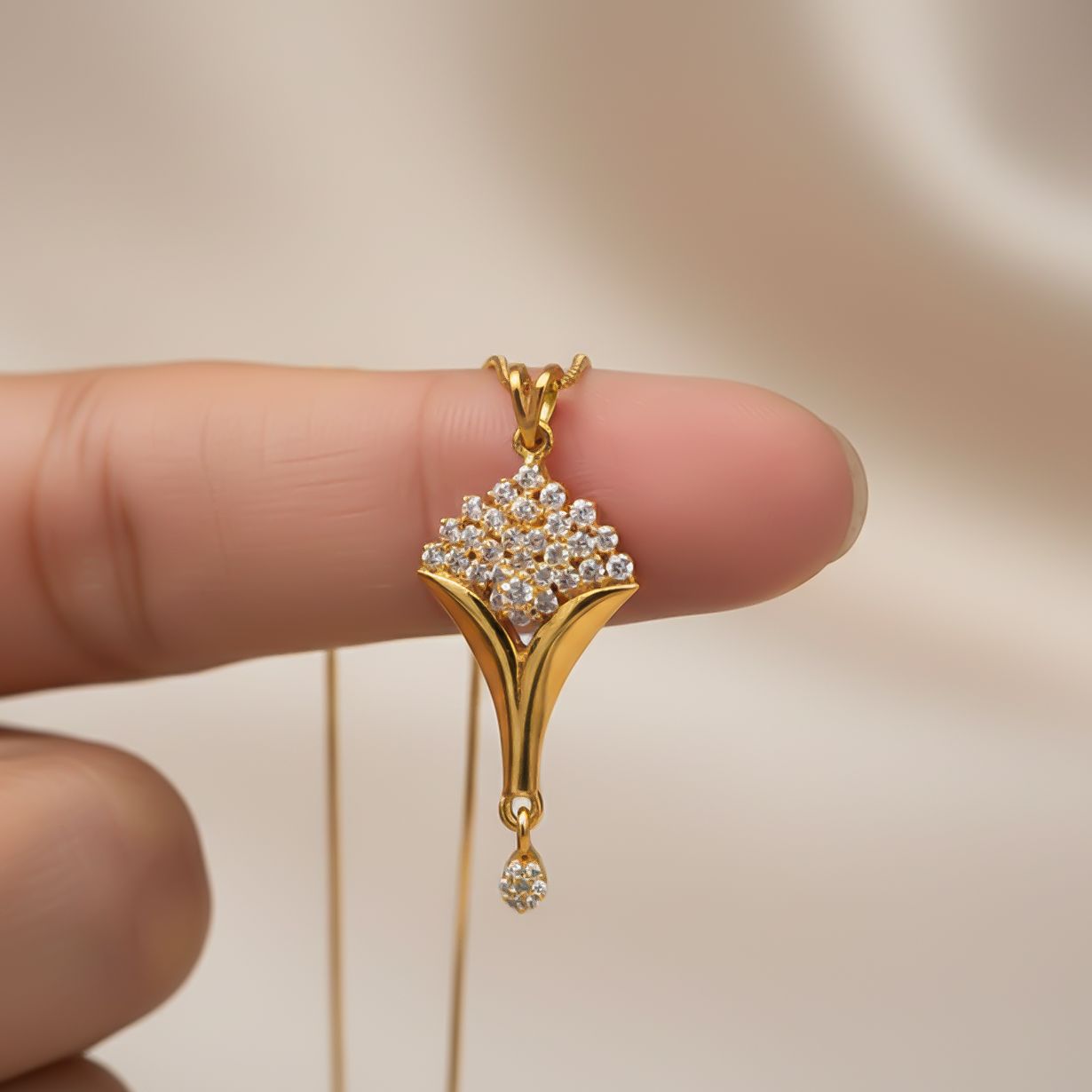 Silver Floral Bouquet Pendant