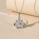 Sterling Silver CZ Floral Pendant Gold Vermeil (2.5 Micron)