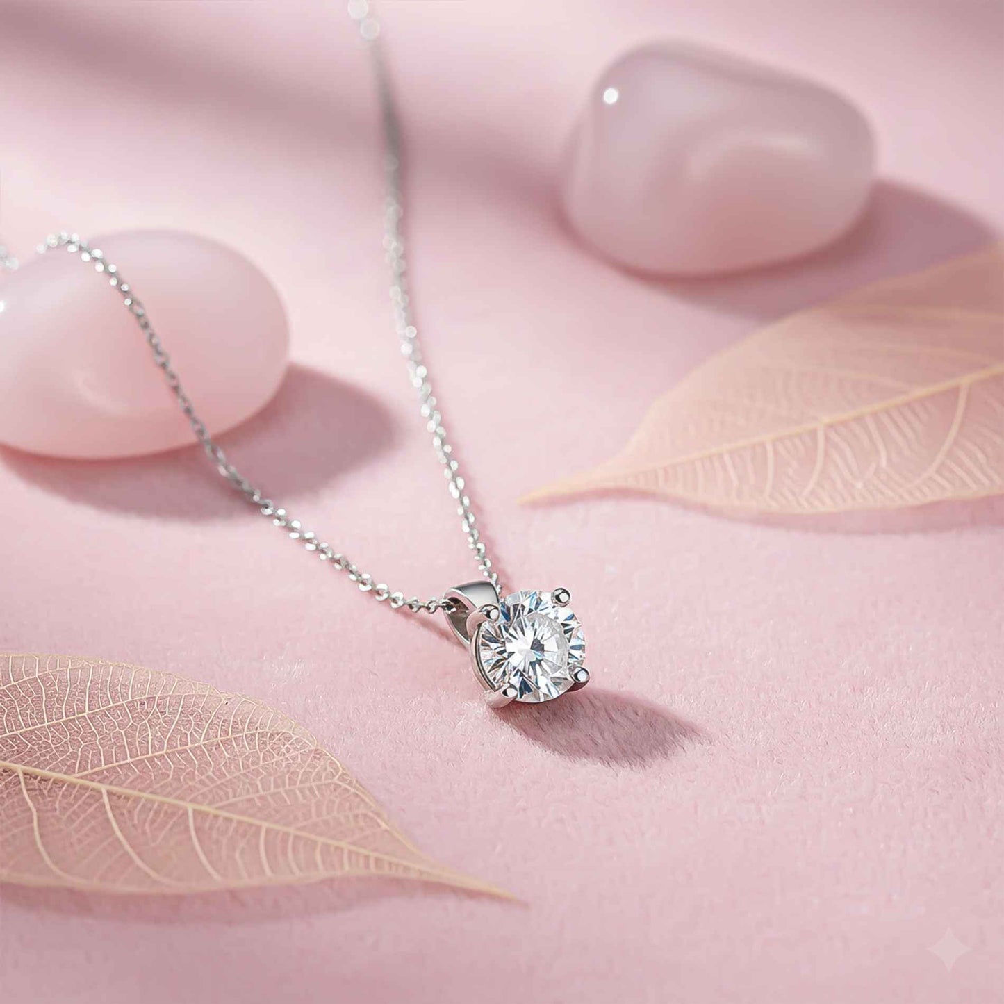 Silver Halo Cubic Zirconia Round Solitaire Pendant