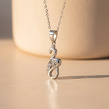 Silver Elite Infinity Solitaire Pendant Gold Vermeil (2.5 Micron)