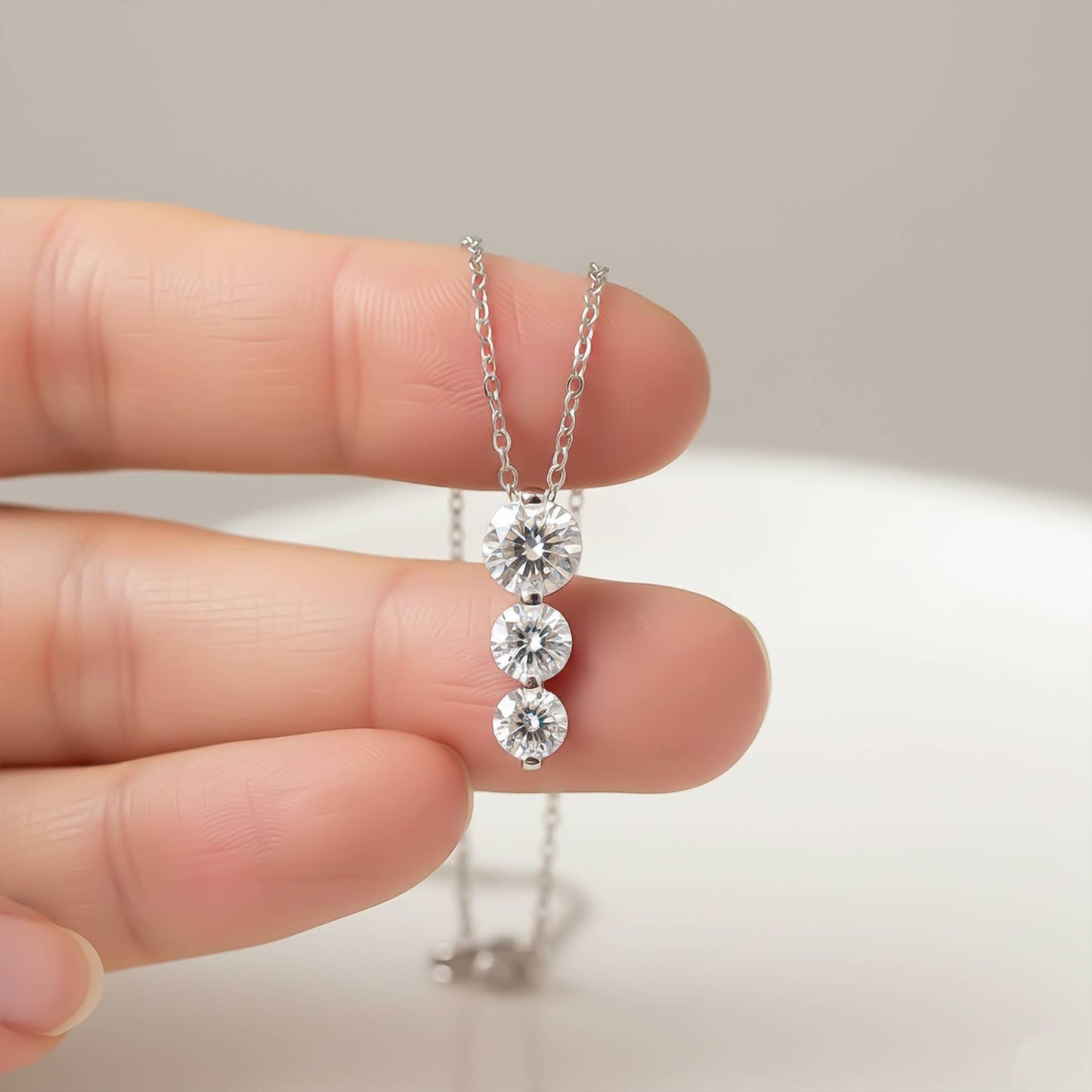 Sterling Silver Elegant Diamond Pendant