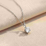 Silver Round CZ Solitaire Pendant Gold Vermeil (2.5 Micron)