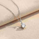 Silver Round CZ Solitaire Pendant Gold Vermeil (2.5 Micron)