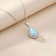 Sterling Silver White Opal Teardrop Pendant Gold Vermeil (2.5 Micron)