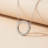 Silver Circle Minimalist Necklace Gold Vermeil (2.5 Micron)