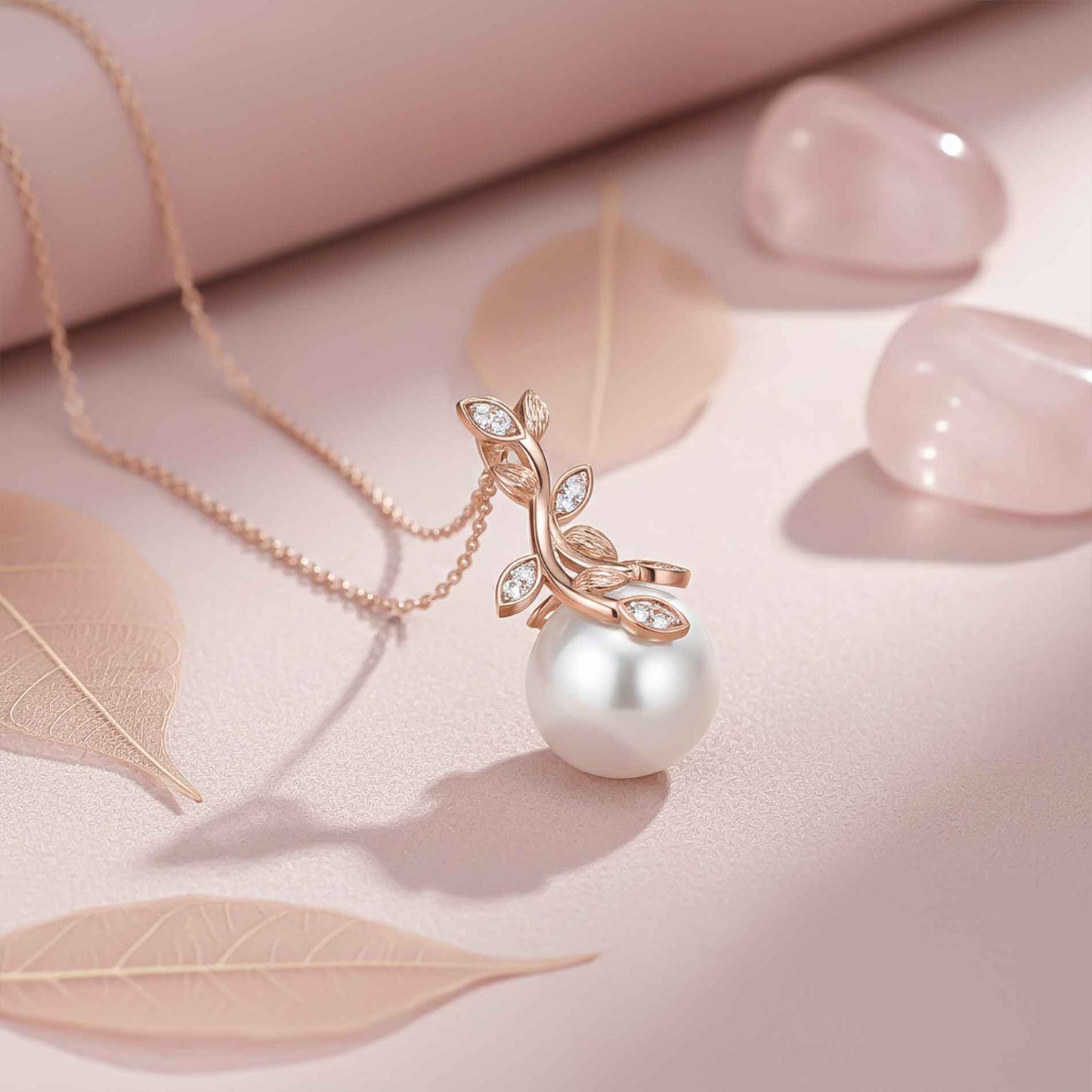 Silver Freshwater Cultured Pearl and Diamond Drop Pendant