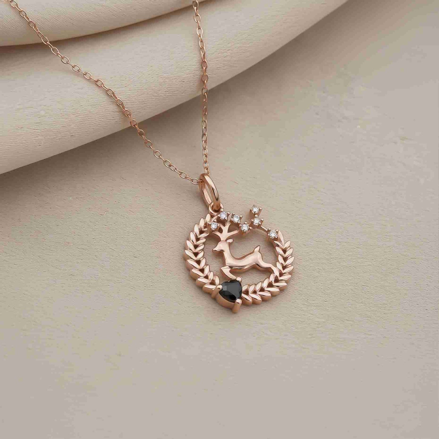 Sterling Silver Deer Style Pendant
