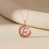 Sterling Silver Deer Style Pendant Gold Vermeil (2.5 Micron)
