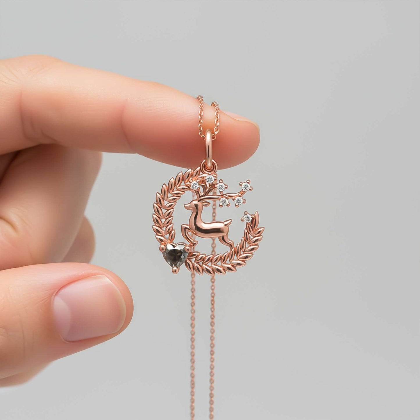 Sterling Silver Deer Style Pendant