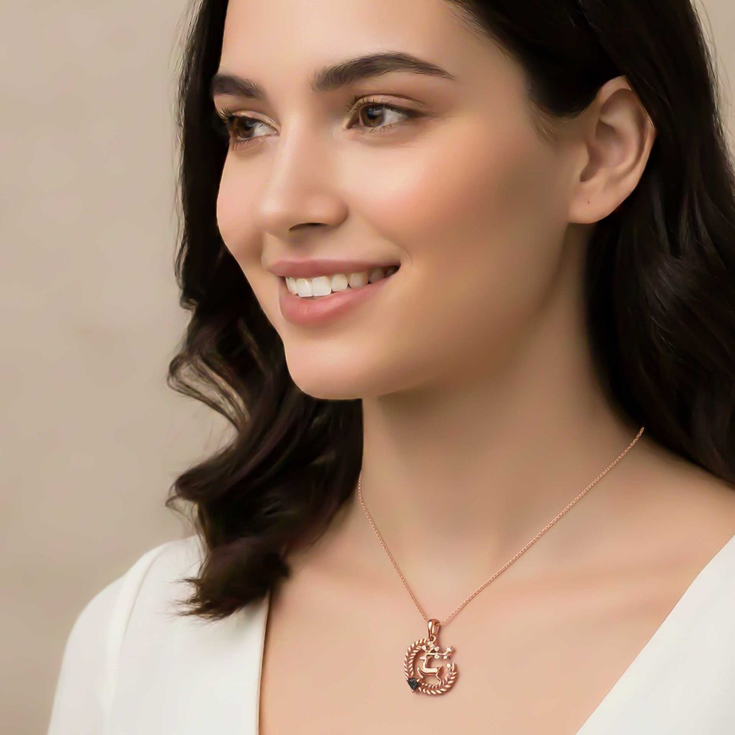 Sterling Silver Deer Style Pendant