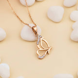 Sterling Silver Butterfly Insect Theme Pendant Gold Vermeil (2.5 Micron)