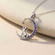 Silver Amethyst Moon Cat Pendant Gold Vermeil (2.5 Micron)
