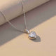 Silver Solitaire Heart Bazel Set Pendant Gold Vermeil (2.5 Micron)