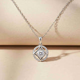 Silver Zircon Studded Star Circle Pendant Gold Vermeil (2.5 Micron)