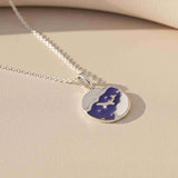 Silver Enamel Dolphin Pendant Gold Vermeil (2.5 Micron)