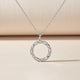 Silver Circle Zircon Studded Pendant Gold Vermeil (2.5 Micron)