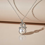 Silver Cultured Freshwater Pearl Floral Pendant Gold Vermeil (2.5 Micron)