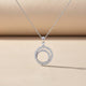 Silver Double Ring Circle Pendant Gold Vermeil (2.5 Micron)