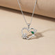 Silver Hummingbird Green Emerald Pendant Gold Vermeil (2.5 Micron)