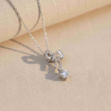 Silver Bow Knot  Necklace Gold Vermeil (2.5 Micron)