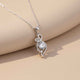 Silver Zircon Falling Drop Pendant Gold Vermeil (2.5 Micron)