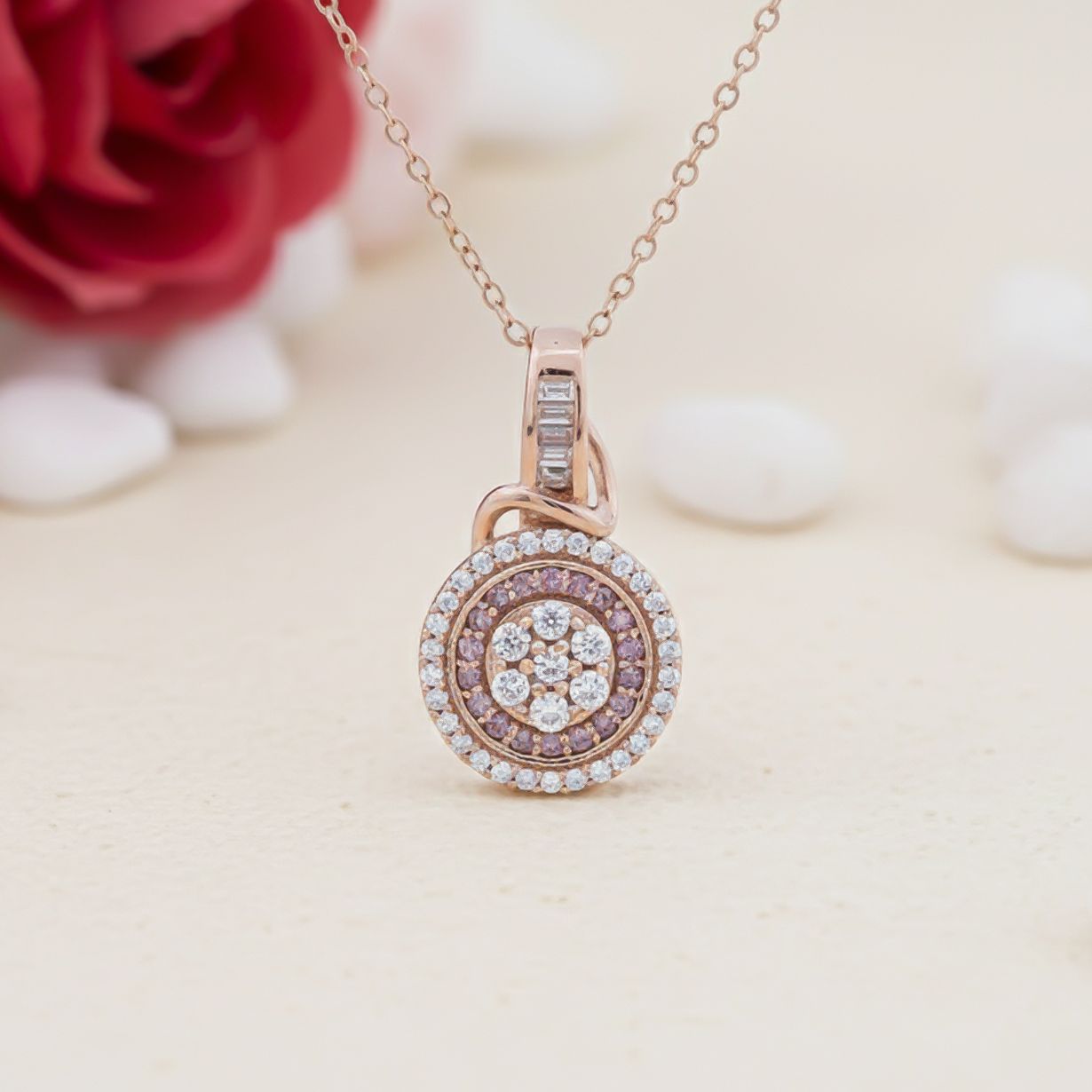 Sterling Silver Cluster Pendant Necklace