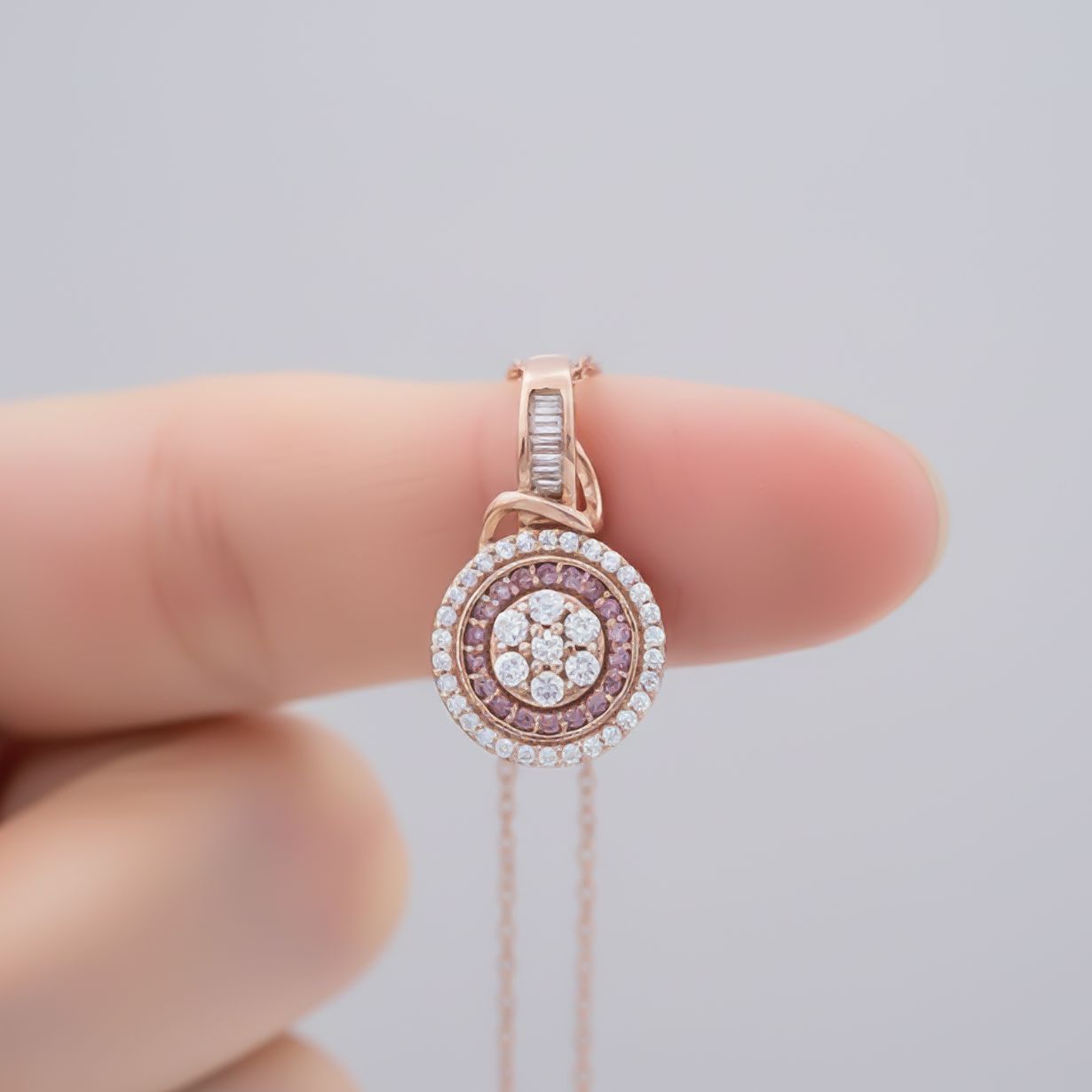 Sterling Silver Cluster Pendant Necklace