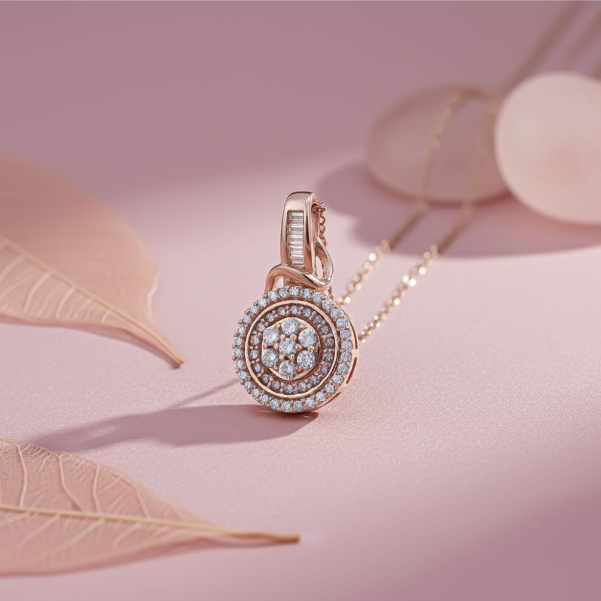 Sterling Silver Cluster Pendant Necklace