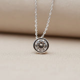 Silver Classic Solitaire Bezel Pendant Gold Vermeil (2.5 Micron)