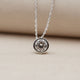 Silver Classic Solitaire Bezel Pendant Gold Vermeil (2.5 Micron)