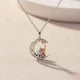 Silver & Rose Gold Couples Circle Pendant Gifts for Women Gold Vermeil (2.5 Micron)