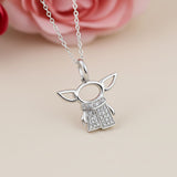 Silver Star Wars Baby Yoda Grogu Pendant Gold Vermeil (2.5 Micron)
