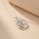 Silver Cubic Zircon Crystal Wave Pendant Gold Vermeil (2.5 Micron)