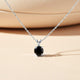Silver Black Diamond Spherical Pendant Gold Vermeil (2.5 Micron)
