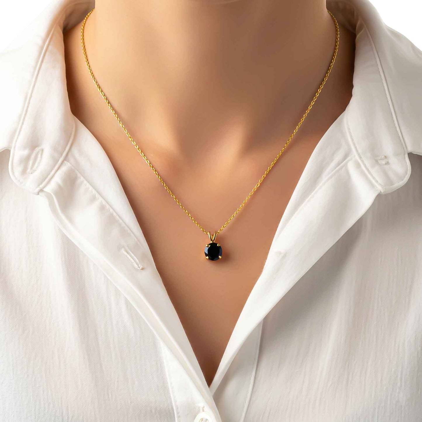 Silver Black Diamond Spherical Pendant