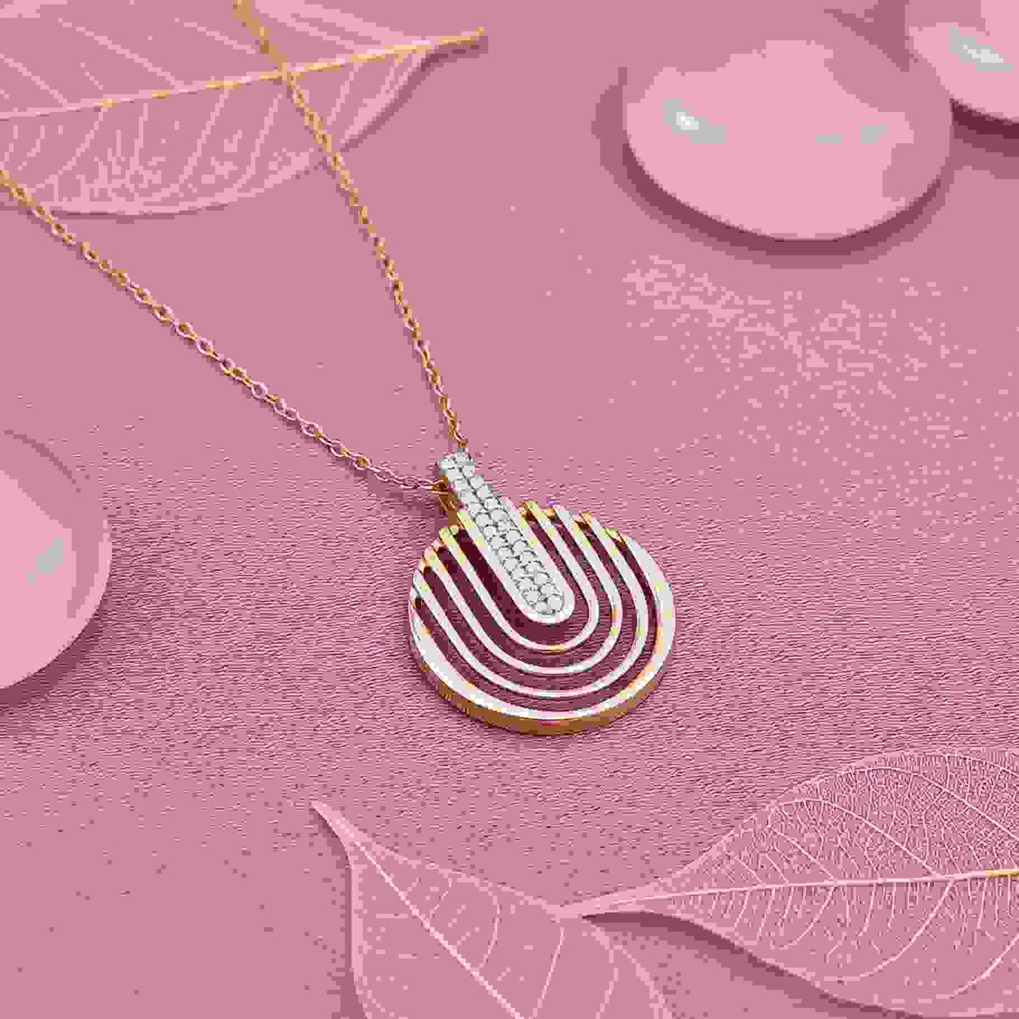 Silver Clutched Medal Rose Gold Pendant