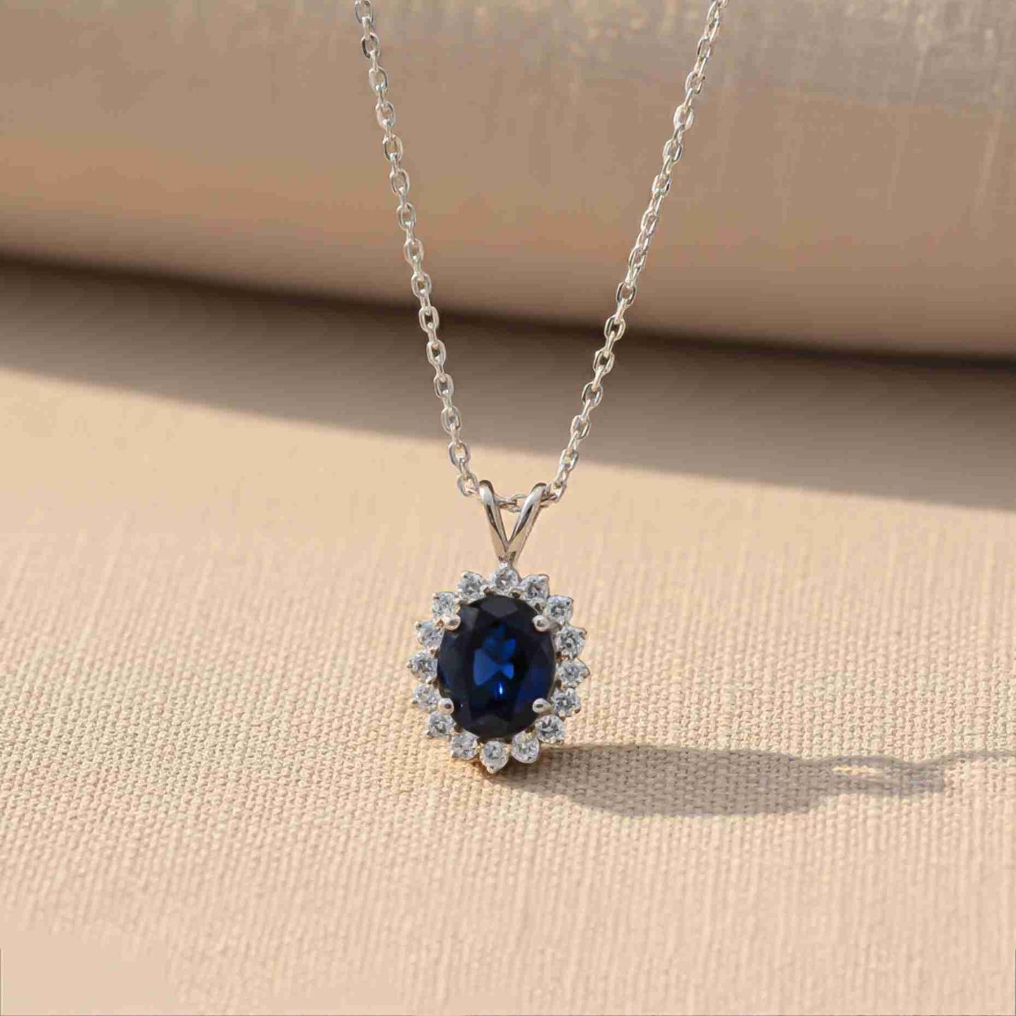 Silver Glory Sapphire Pendant